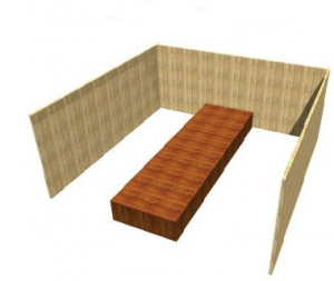 Platform in center of sukka