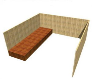 Platform on side of sukka